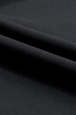 image-Black High Waist Joggers with Exposed Seam & Pockets