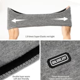 image-GTUBIKE Winter Unisex Thicken Warm Fur Earmuffs for Men Women Velvet Plush Ear Muffs Protector Outdoor Cycling Skiing, Black