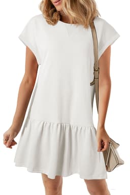 image-Ashleigh Blue Cap Sleeve Drop Waist Dress
