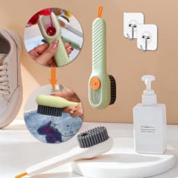 image-Multifunctional Soft-bristled Shoe Brush Long Handle Brush Automatic Liquid Adding Shoe Clothing Board Brush Cleaning Tool