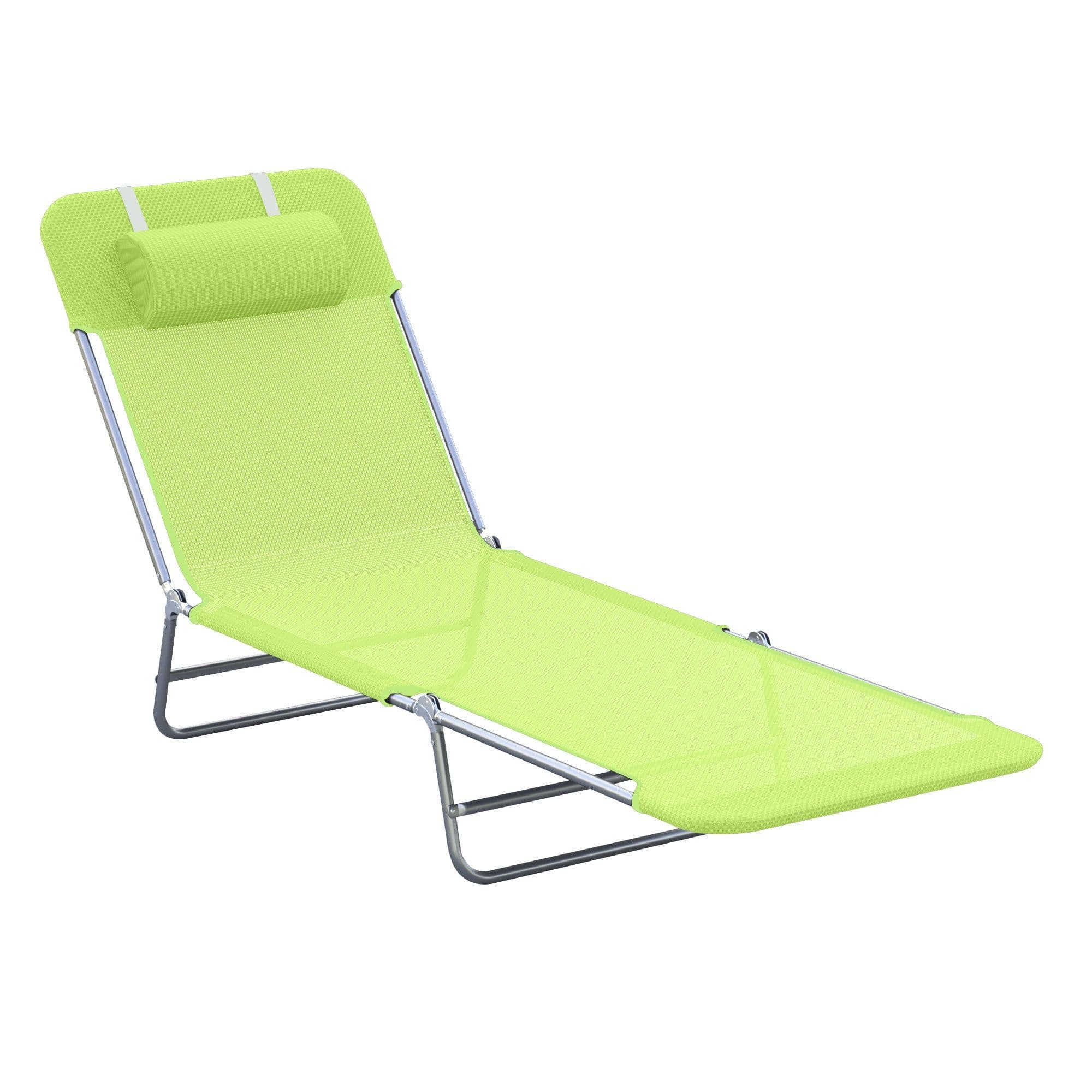 image-Sun Bed Chair Garden Lounger Recliner Adjustable Back Relaxer Chair Furniture