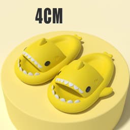 image-Adult's Slippers Indoor Outdoor Funny Shark Cartoon