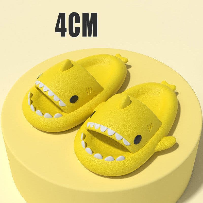 image-Adult's Slippers Indoor Outdoor Funny Shark Cartoon