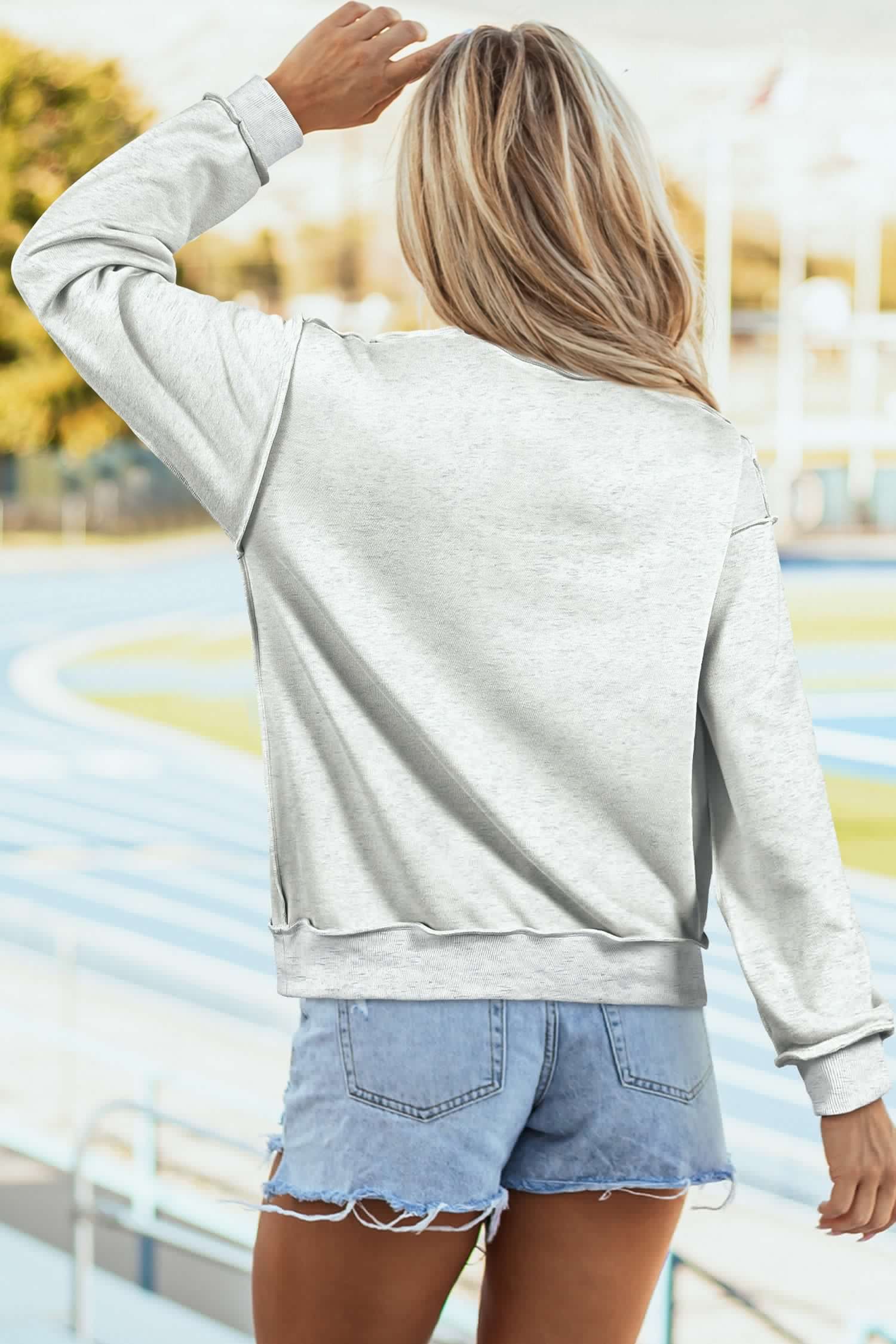 image-Alabama Reversible Mock Neck Sweatshirt - Light Grey Fleece