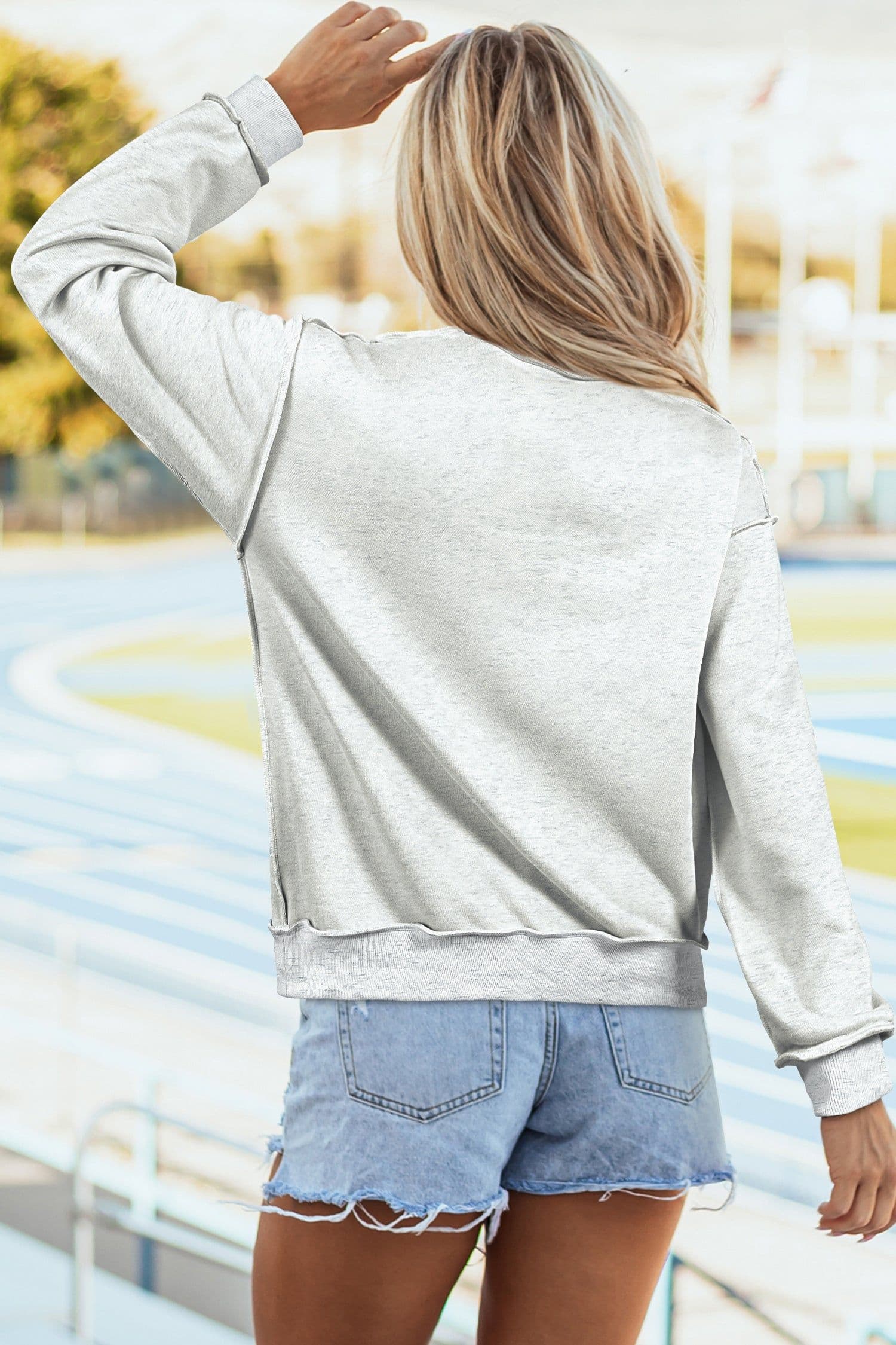 image-Alabama Reversible Mock Neck Sweatshirt - Light Grey Fleece