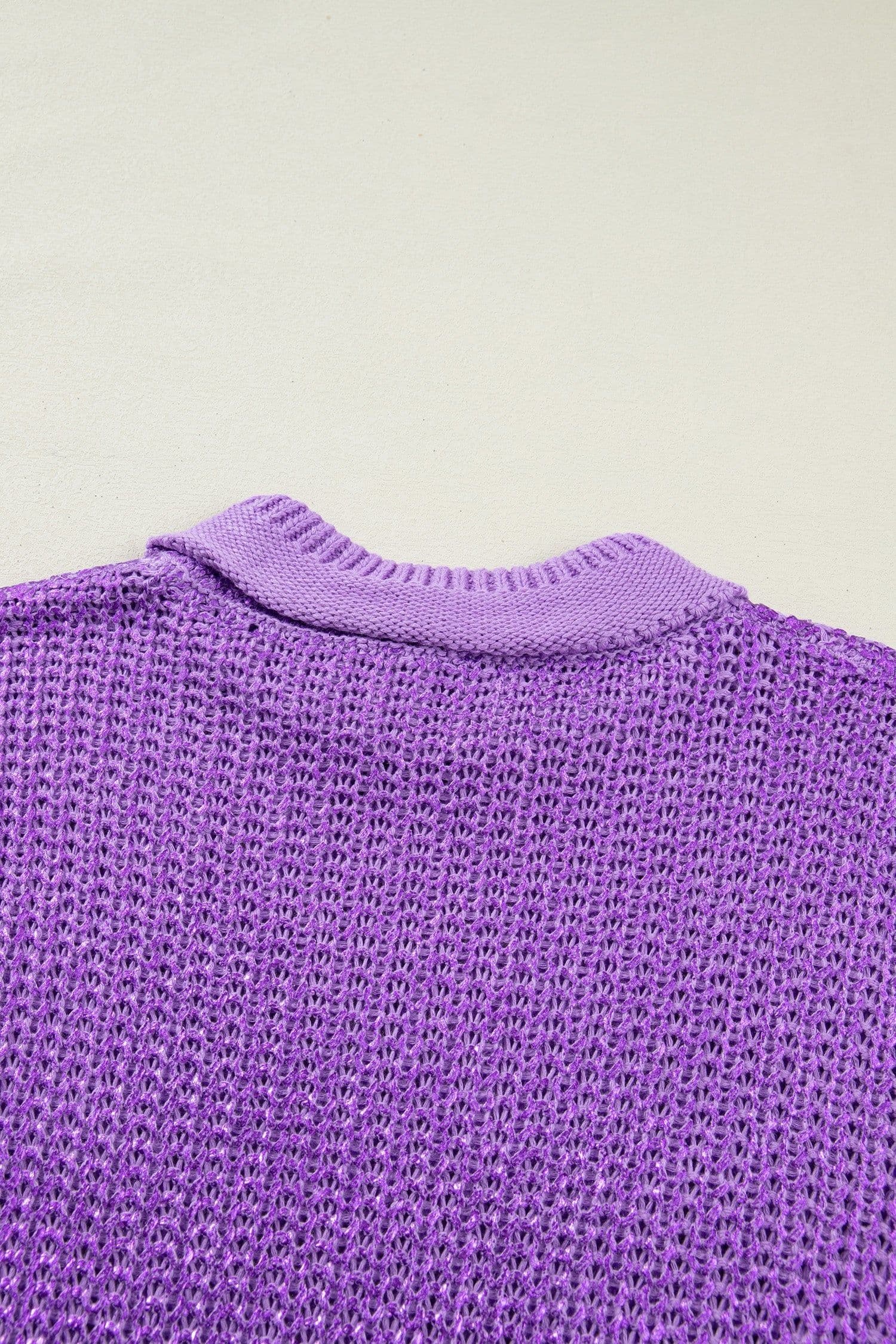 image-Bright Green High Neck Knit Sweater - Short Sleeve