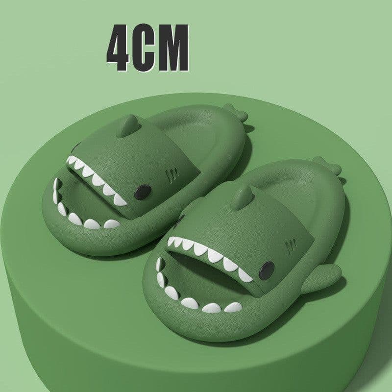 image-Adult's Slippers Indoor Outdoor Funny Shark Cartoon