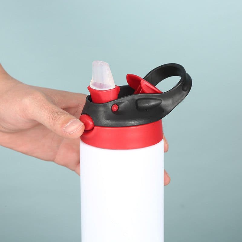 image-Vacuum Cup Sublimation Children Portable Cup With Suction Tubes Large Capacity Student Water Cup