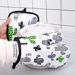 image-Baking Anti-scald BBQ Special High Temperature Resistant Microwave Oven Heat-resistant Gloves