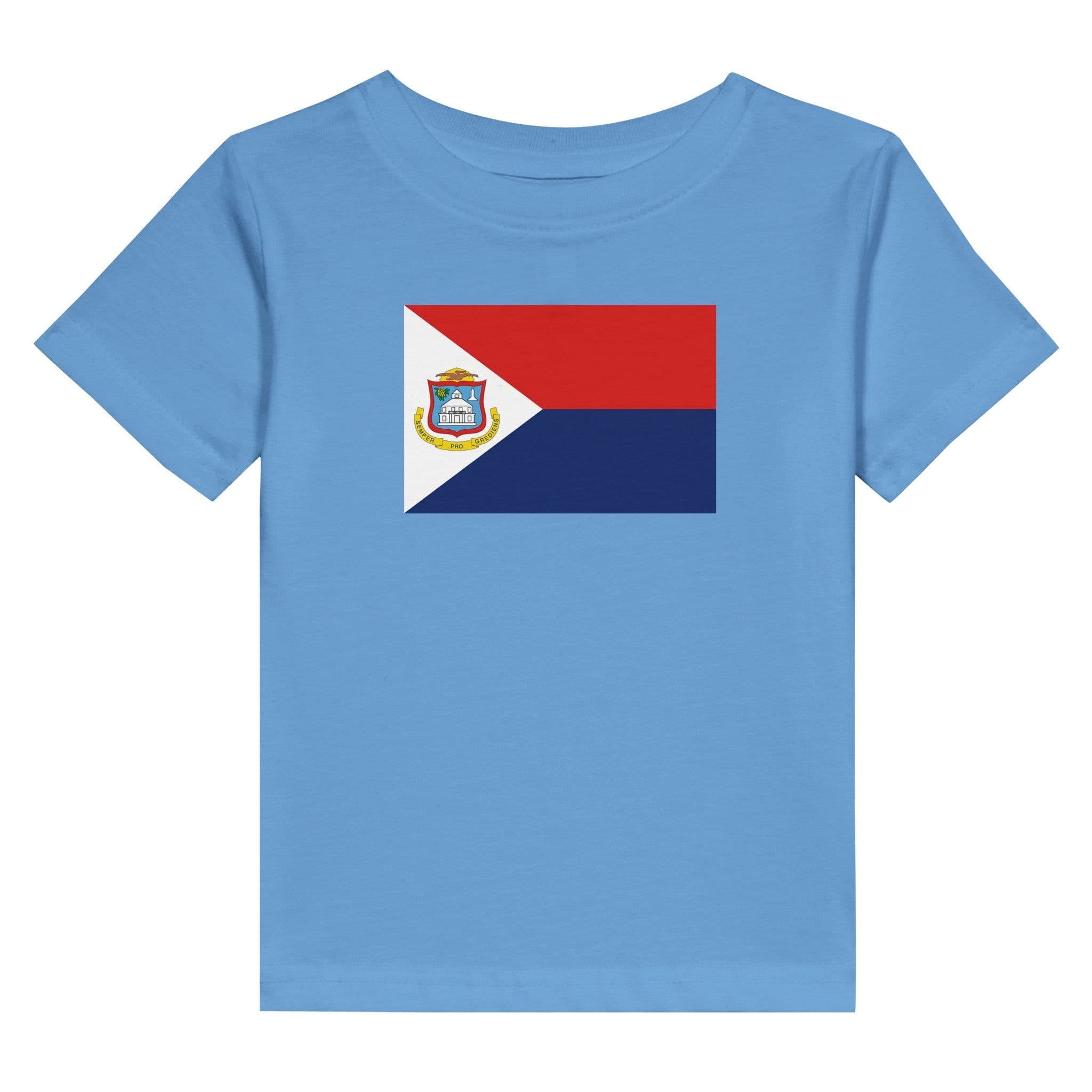 image-Drapeau de Saint-Martin - T-shirt en jersey de coton pour enfant |