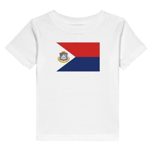image-Drapeau de Saint-Martin - T-shirt en jersey de coton pour enfant |