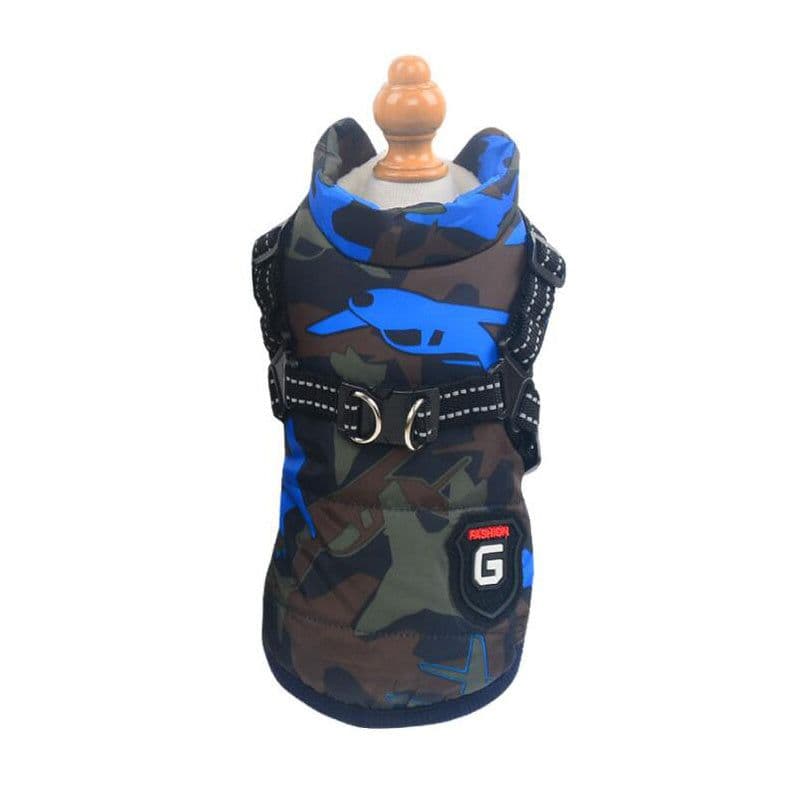 image-Dog Clothes Chest Back Integrated Cotton Vest Pet Cotton Clothes Winter Clothes