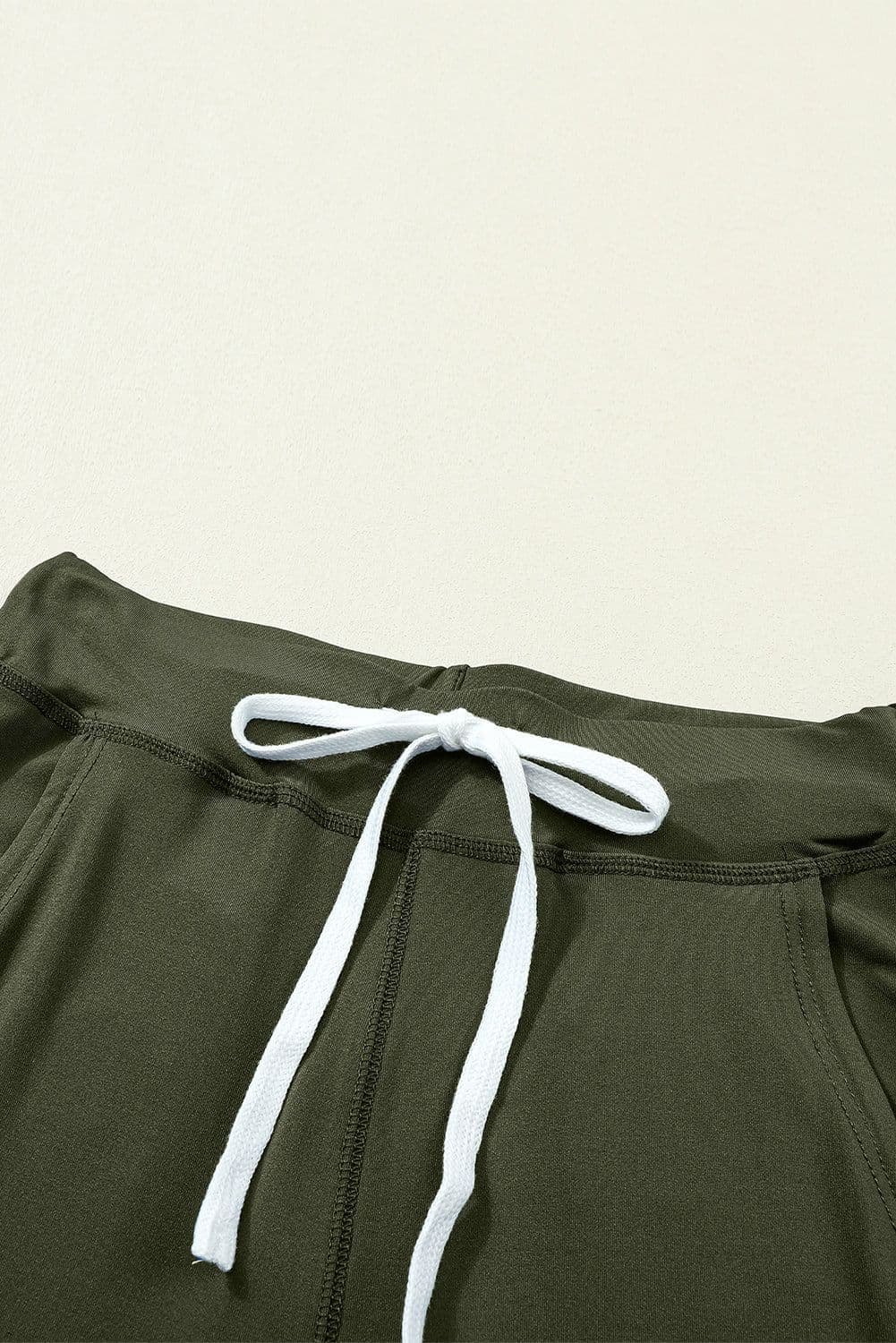 image-Black Drawstring Waist Pocketed Joggers
