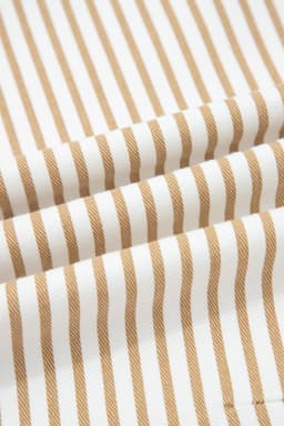image-Khaki Stripe Casual Barrel Jeans - Striped Denim Pants