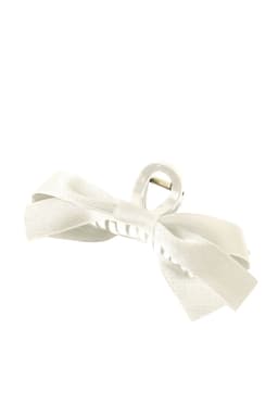 image-Black Large Bow Hair Claw Clip - Durable Plastic Decor