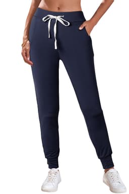 image-Black Drawstring Waist Pocketed Joggers