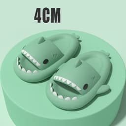 image-Adult's Slippers Indoor Outdoor Funny Shark Cartoon
