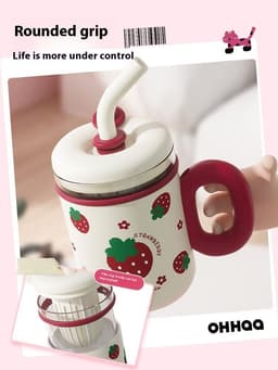 image-Dopamine Straw High Aesthetic Office Water Cup