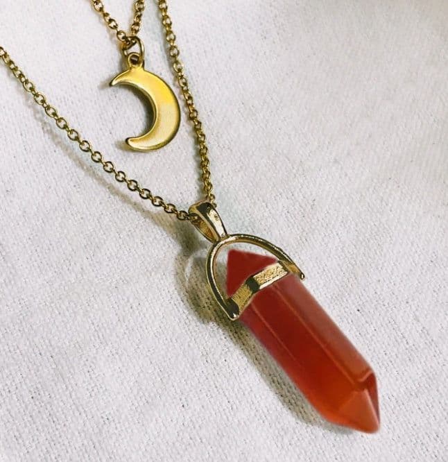 image-Moon Hexagonal Column Pendant