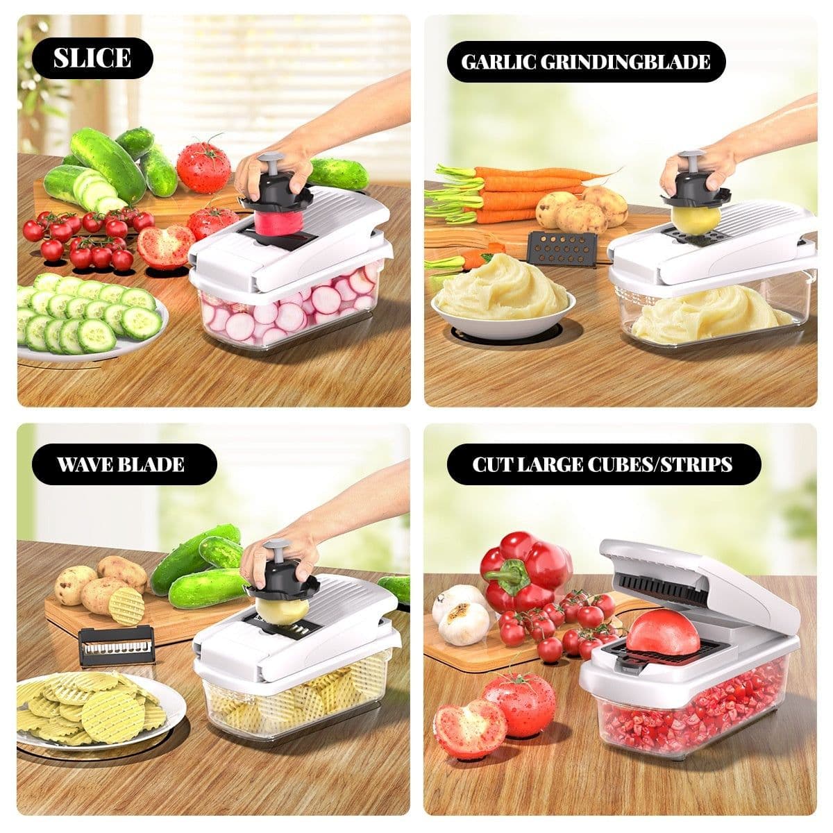 image-Household Multi-function Vegetable Chopper Kitchen 15-in-one