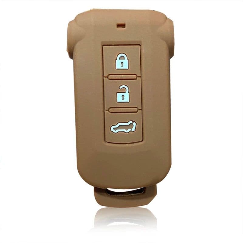 image-Silica Gel Car Key Cover Case For Mitsubishi Outlander 2014 Pajero Delica Key Holder Remote Control Case For Keychain Alarm
