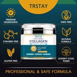image-Mens Face Cream Moisturizer with 8% Hyaluronic Acid Collagen,one or two pumps is enough to dab on cheeks,forehead,and chin and g
