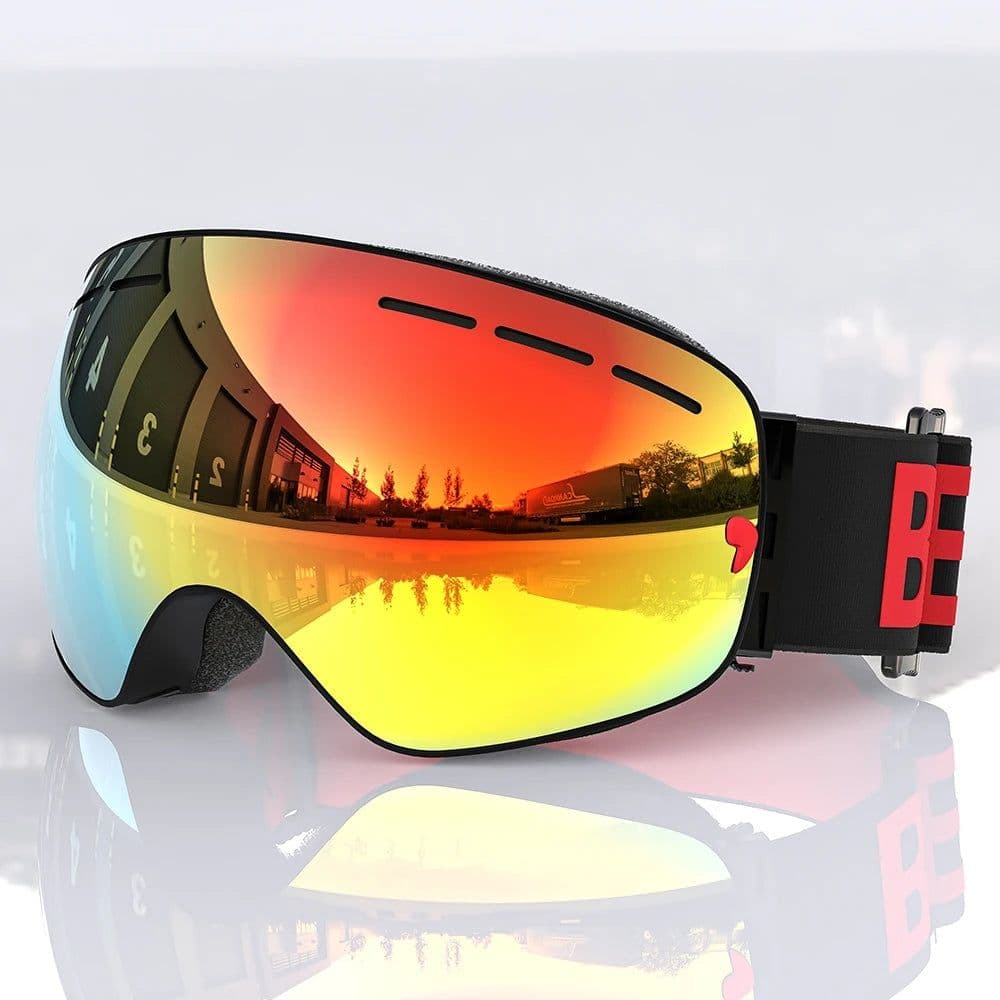 image-UV400 Double Layers Anti-fog Ski Goggles Lens Ski Mask Glasses Skiing Snow Snowboard Eyewear Mirror Polarize Goggles for Men