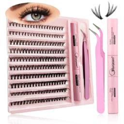 image-DIY Lashes Extension Kit Eyelashes 200 PCS Clusters Lash Bond and Seal Makeup Tools for Gluing Lashes Gluing Glue Accessories