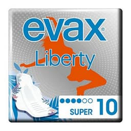 image-Super Sanitary Pads with Wings Liberty Evax Liberty (10 uds) 10 Units