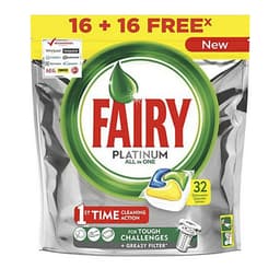 image-Dishwasher lozenges Fairy All in 1 Platinum Fresh (24 Units)