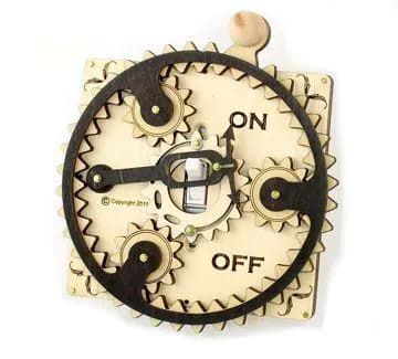 image-Single Planetary Switch Plate 8002F Natural Wood