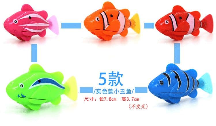 image-Electronic Pet Fish - Simulation Magic Light Clown Fish Toy Bath