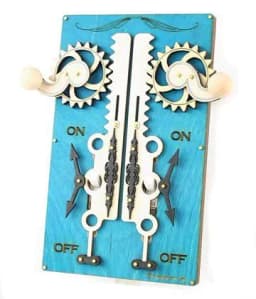 image-Double Rack & Pinion Switch Plate 8005D Aqua Marine