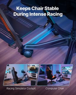 image-VEVOR Racing Wheel Stand - Foldable Carbon Steel Simulator Stand