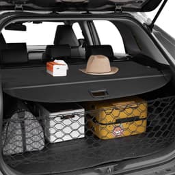 image-VEVOR Retractable Cargo Cover, Upgraded Carbon Fiber Texture Trunk Cover, Anti-Peeping Luggage Privacy Shield, Easy Installation Security Shade with Cargo Net, for Hyundai Tucson 2021-2025 5-Seater