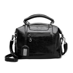 image-Retro High Quality Oil-wax Leather Lady's Messenger Bag