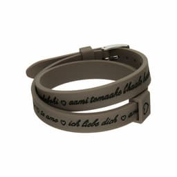 image-Ladies' Bracelet il mezzometro I LOVE YOU SILVER - BRACCIALE IN SILICONE/SILICONE BRACELET