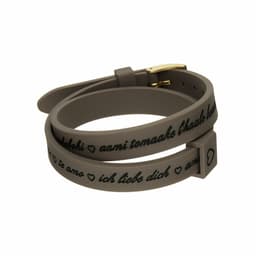image-Ladies' Bracelet il mezzometro I LOVE YOU GOLD - BRACCIALE IN SILICONE/SILICONE BRACELET