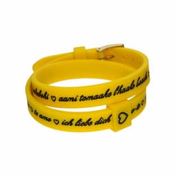 image-Ladies' Bracelet il mezzometro I LOVE YOU GOLD - BRACCIALE IN SILICONE/SILICONE BRACELET