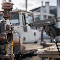 image-VEVOR Air Hammer, 2500-2700BPM Pneumatic Hammer with 2.76-inch Stroke & 4PCS 6.7" Long Barrel Chisels, Pistol-Grip Compact Air Chisel Pneumatic Shovel Tool for Cutting Scraping Demolishing