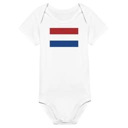 image-Drapeau des Pays-Bas - Grenouillère bébé classique à manches courtes