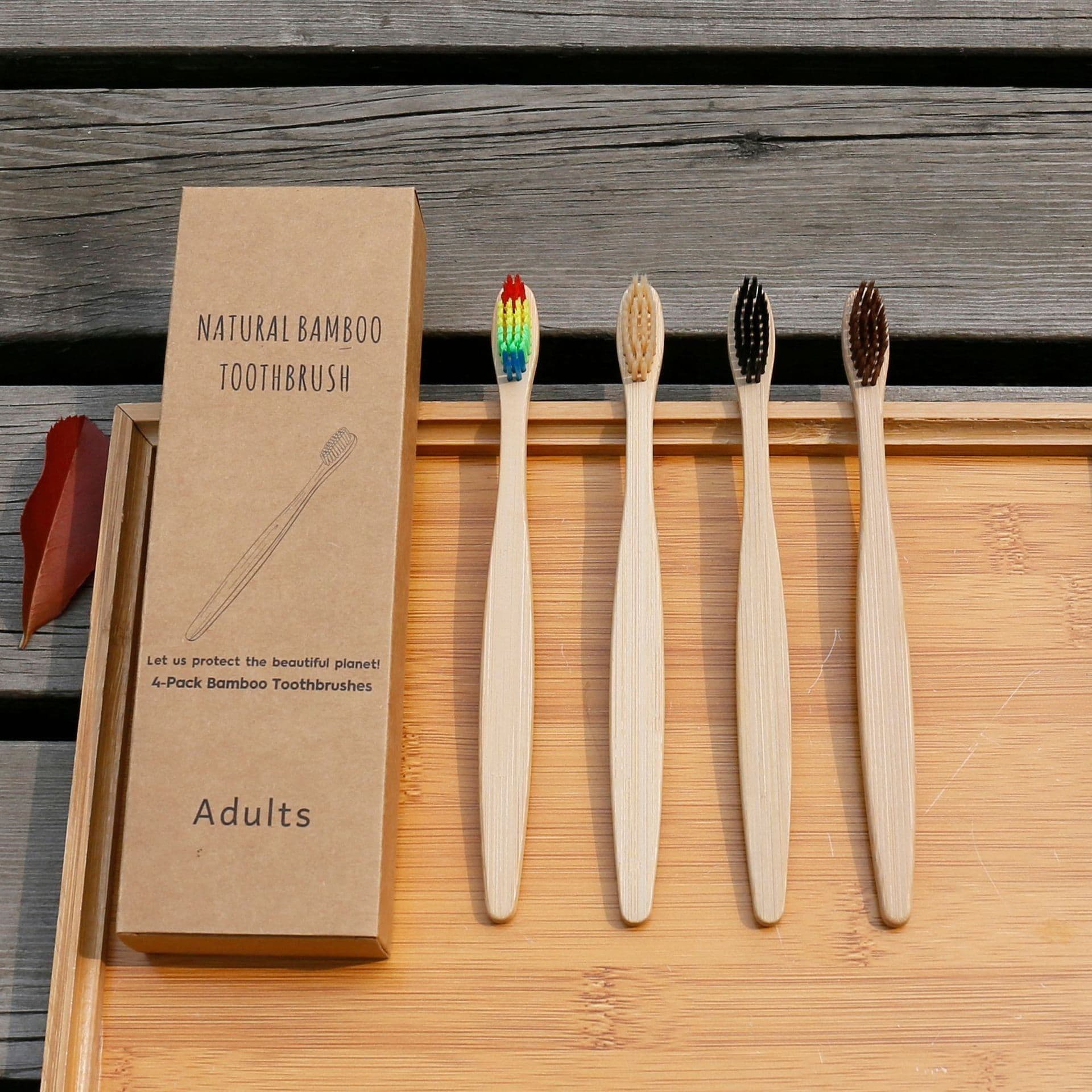 image-Bamboo Charcoal Toothbrush Set for Adults (4/5/10 Pack)