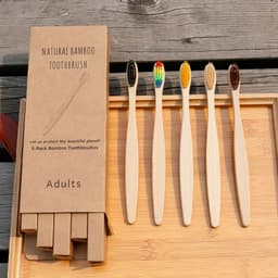 image-Bamboo Charcoal Toothbrush Set for Adults (4/5/10 Pack)