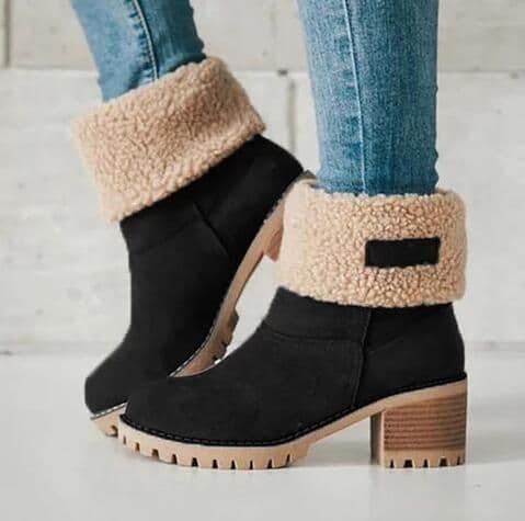 image-Women's Winter Snow Boots Mid-Calf Waterproof Warm Casual Shoes