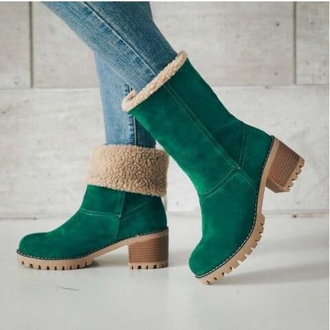 image-Women's Winter Snow Boots Mid-Calf Waterproof Warm Casual Shoes