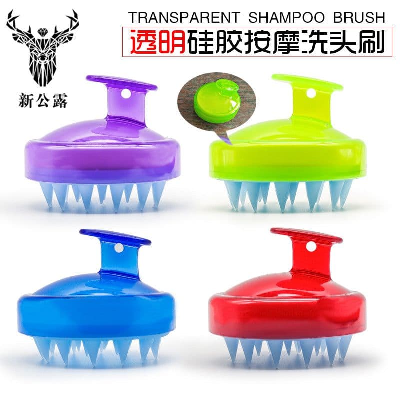 image-Silicone Scalp Massage Brush Shampoo Comb Hair Care Tool