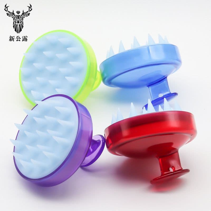 image-Silicone Scalp Massage Brush Shampoo Comb Hair Care Tool