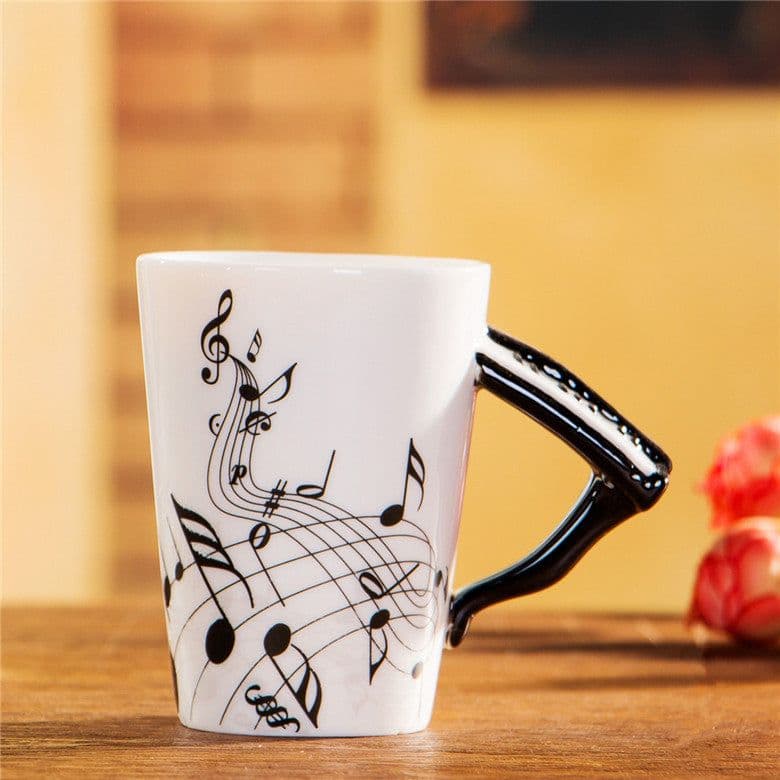image-Yoko Ceramic Guitar Mug - Musical Instrument Coffee Cup