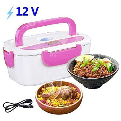 image-12V Electric Car Lunch Box Heated Food Warmer 1.2L Plastic