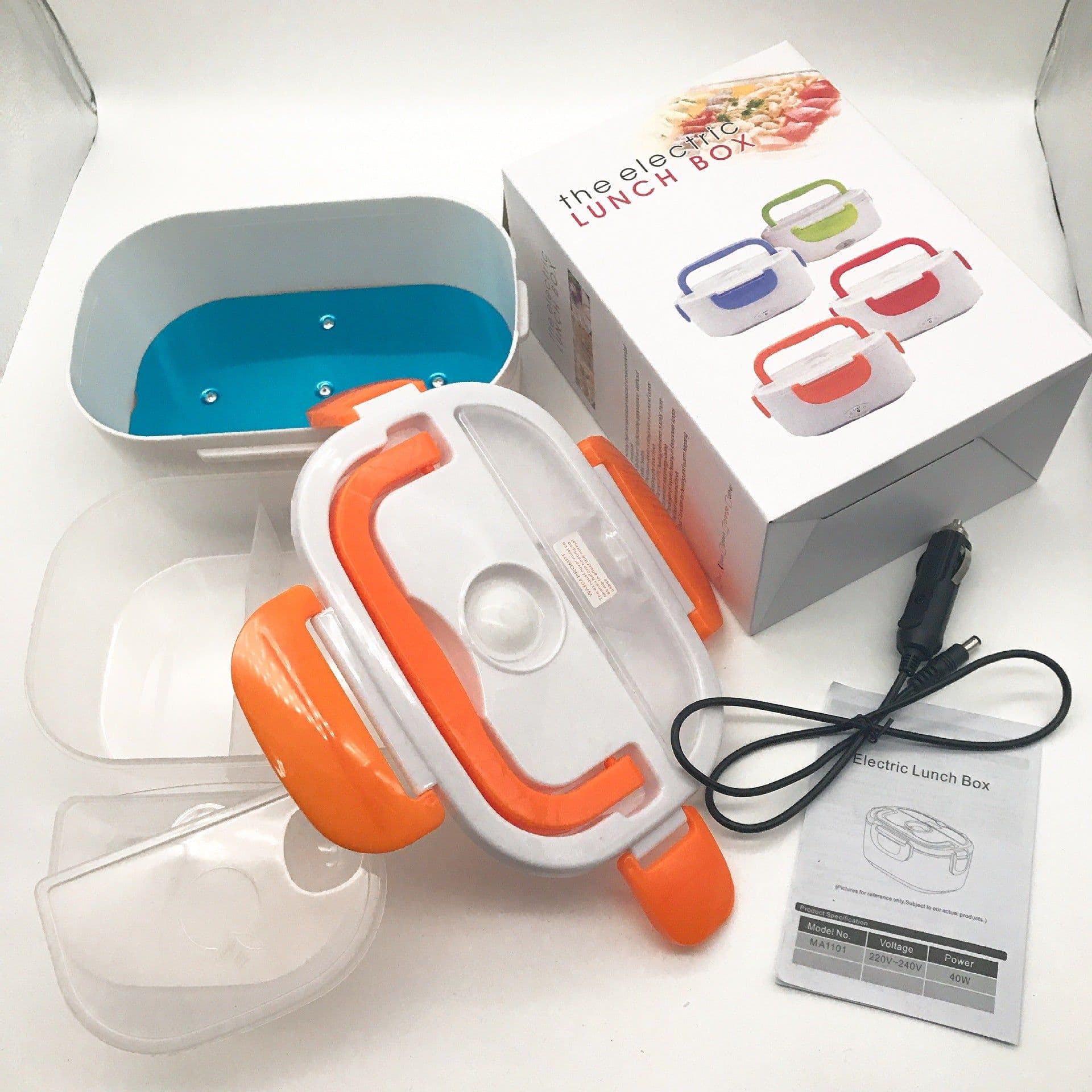 image-12V Electric Car Lunch Box Heated Food Warmer 1.2L Plastic